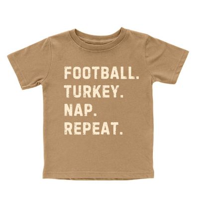 Sweet Wink- Football Turkey Nap Repeat Thanksgiving Short Sleeve T-Shirt
