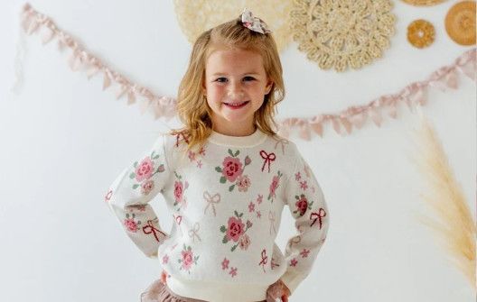 Sweet Wink- Coquette Rose Sweater