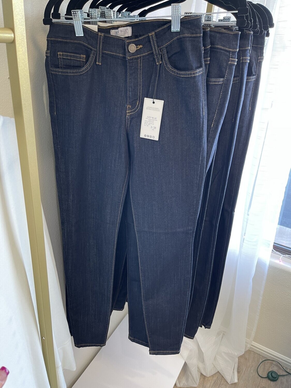 Judy Blue Jeans Classic  Wash Rayon Skinny Dk, Size: 3 (8376REG)