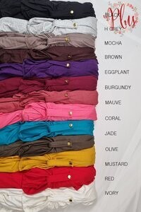Heimish Gabby V-Neck -Quarter Sleeve, Color: Burgundy, Size: SM