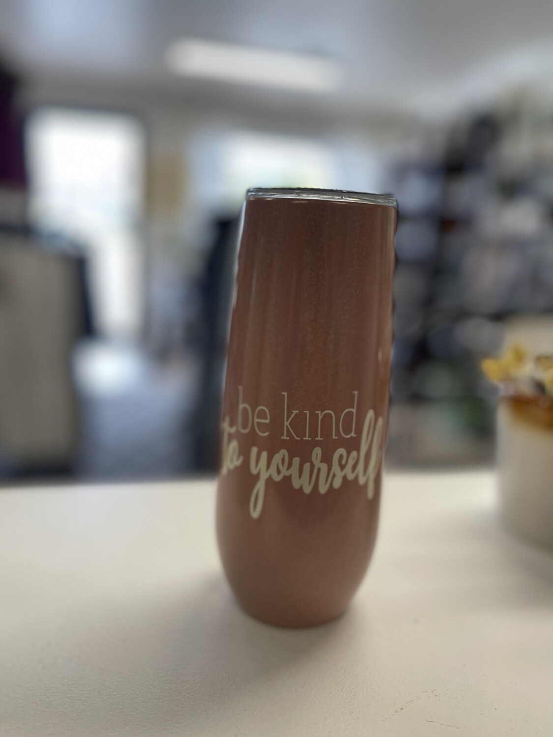 14 oz Insulated Tumbler w/ Design ( BPA Free) - HAND WASH, Color: Pink Shimmer, Size: Be Kind
