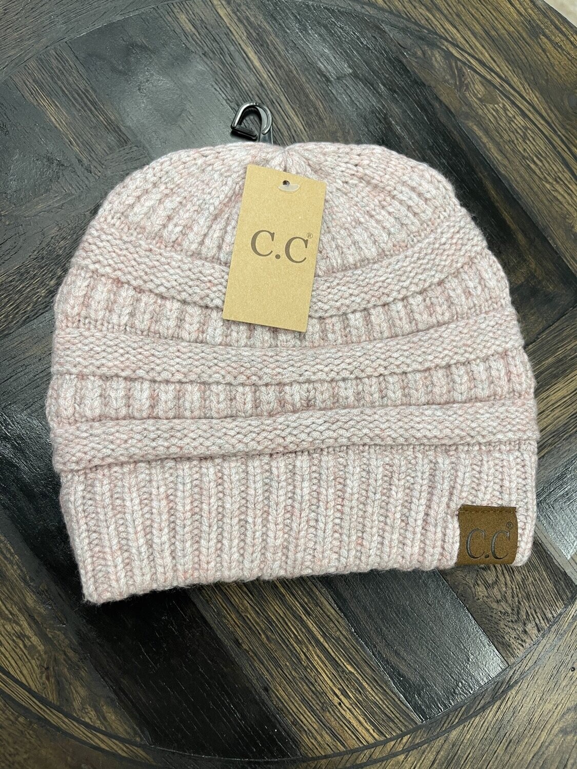 C.C Mixed Soft Yarn Knit Beanie, Color: Beige