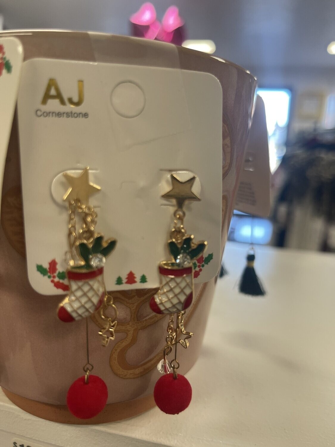 Christmas Enamel Post Earrings