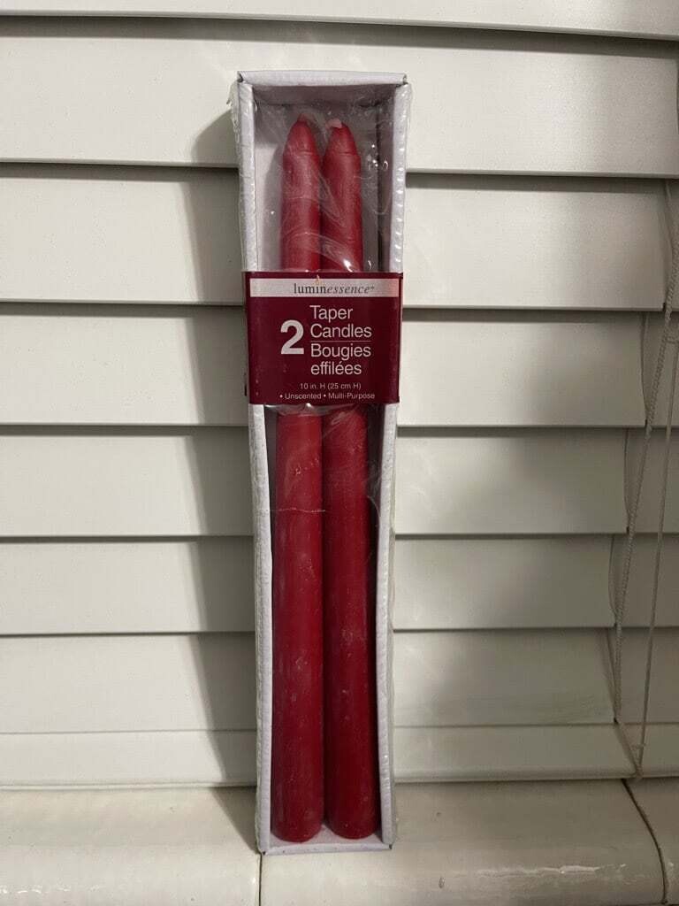 Taper Candles - Red -Pkg. 2