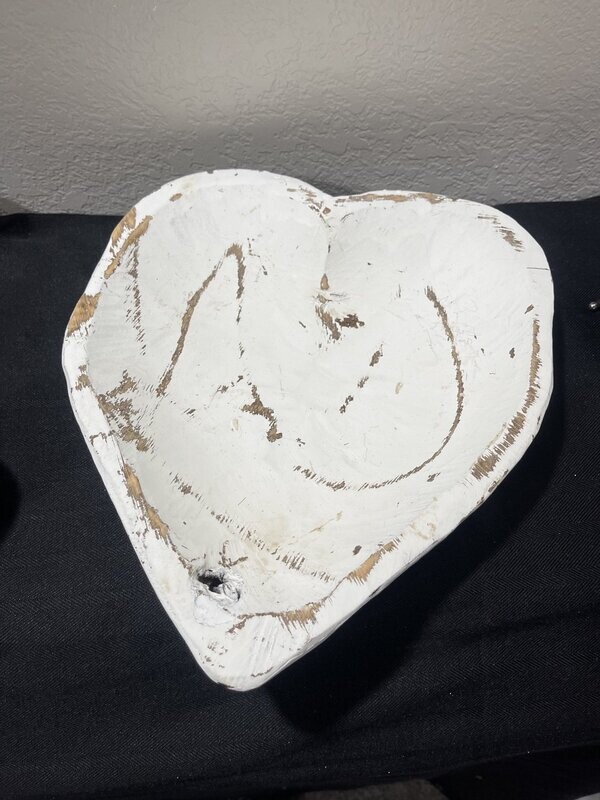 Heart Dough Bowl -White