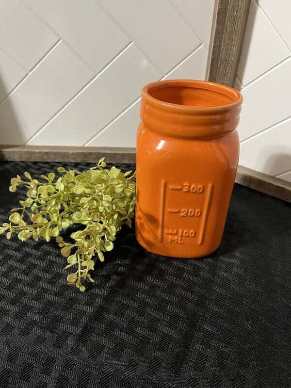 Orange Mason Pint Jar