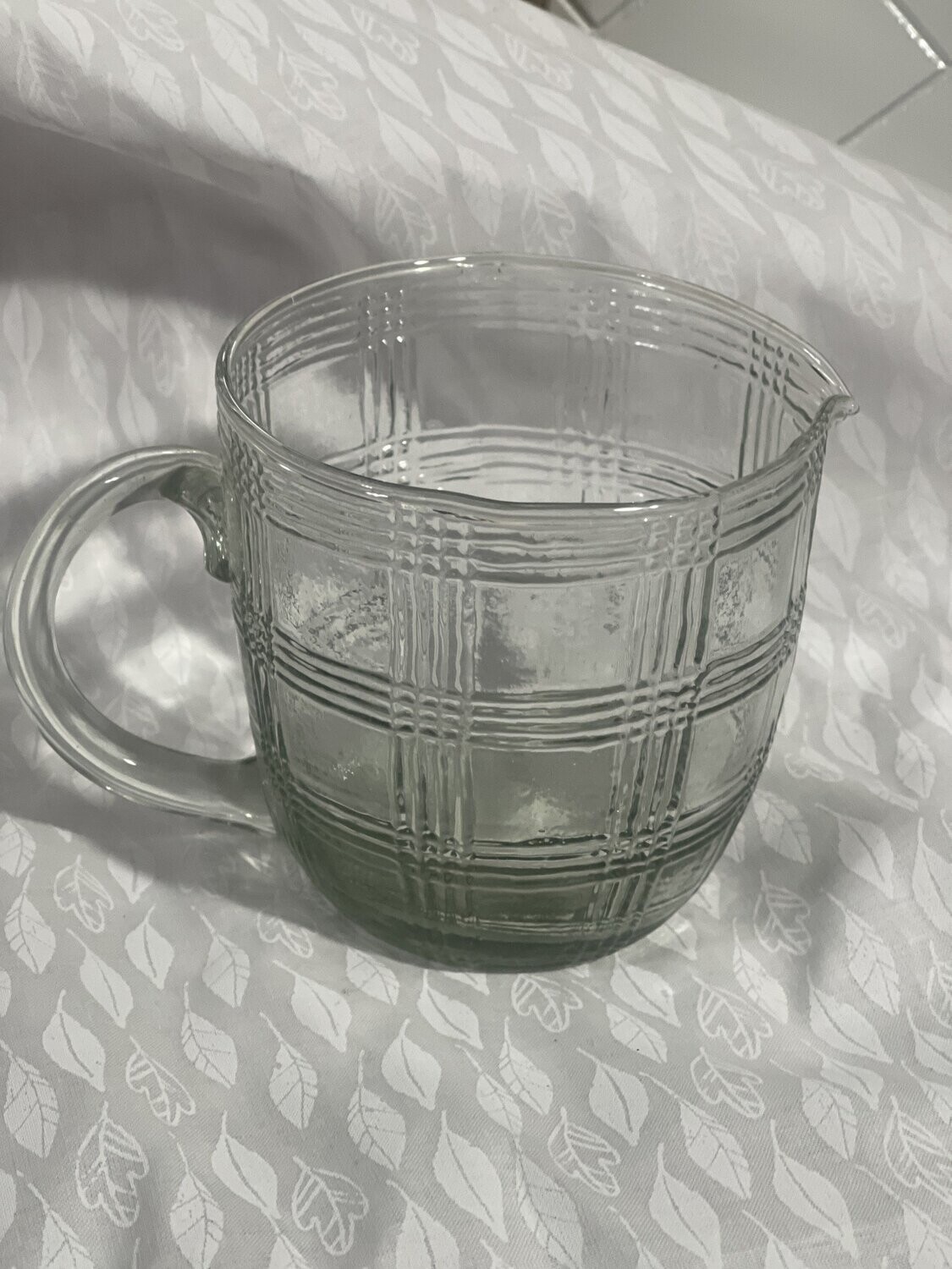 Collected Patterned Glass Pouring Cups- Box Wide Etched