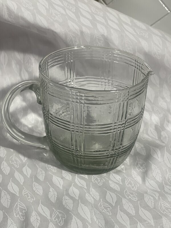 Collected Patterned Glass Pouring Cups- Box Wide Etched