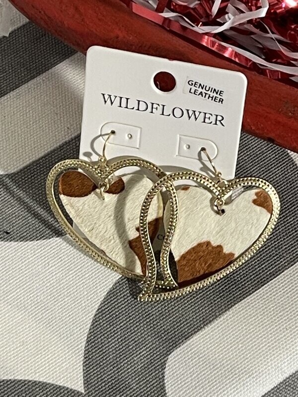 Animal Print Gold Earrings