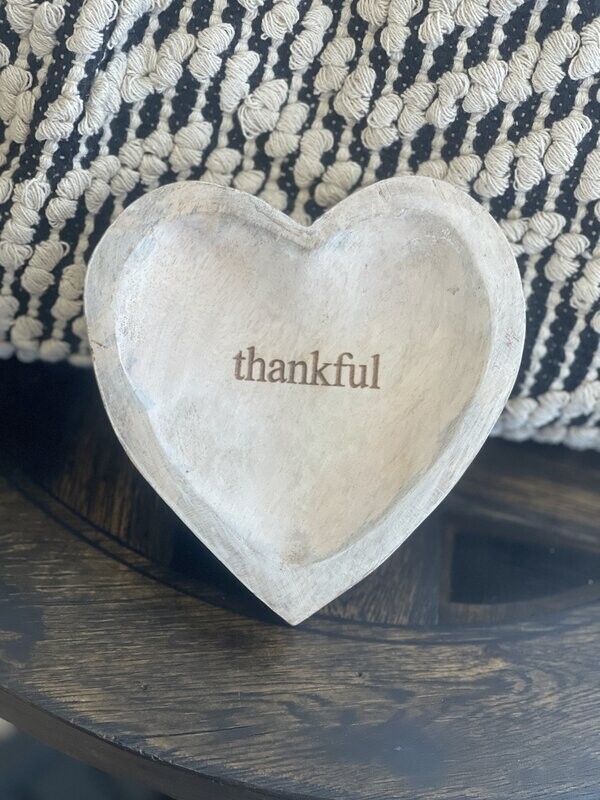Thankful Wood Heart