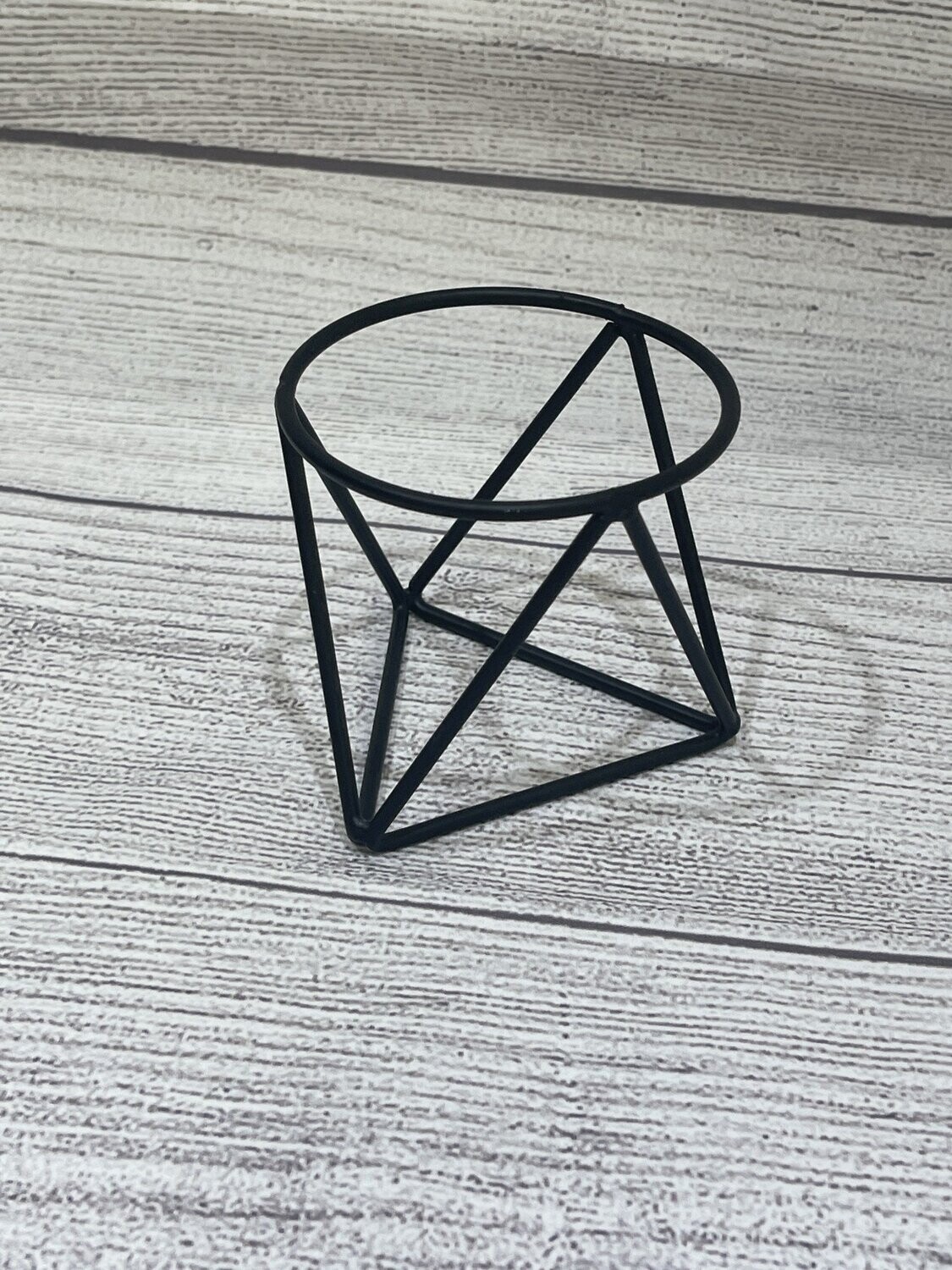Black Wire Table Decor with Candle
