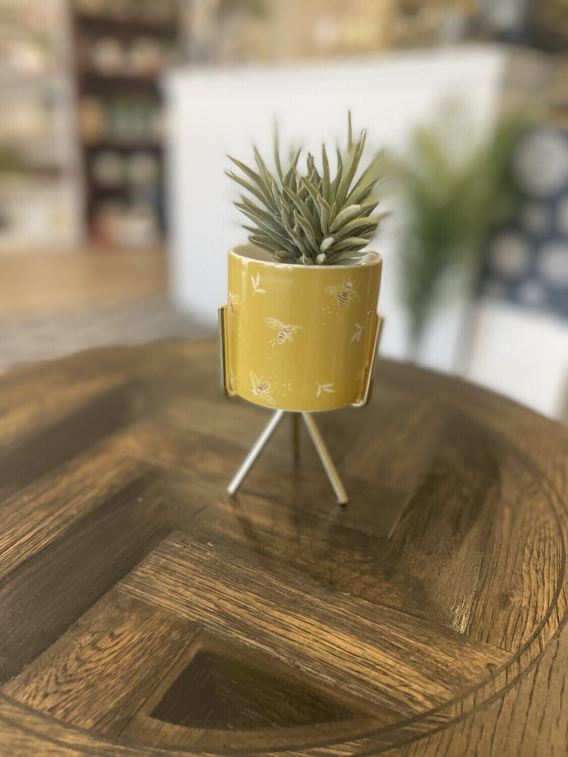 Yellow Bee Planter With Stand