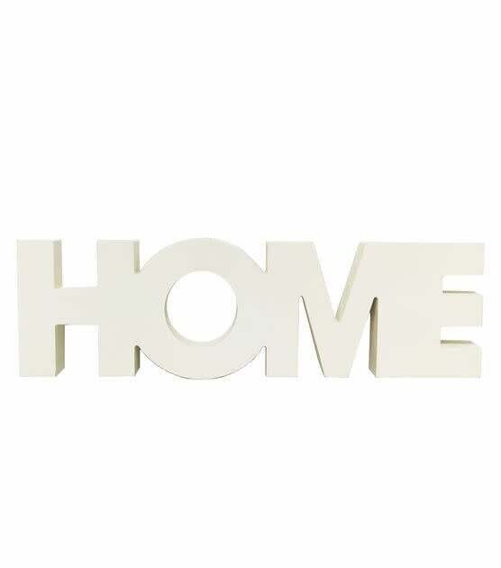 Home Wood Block- Table Top -White