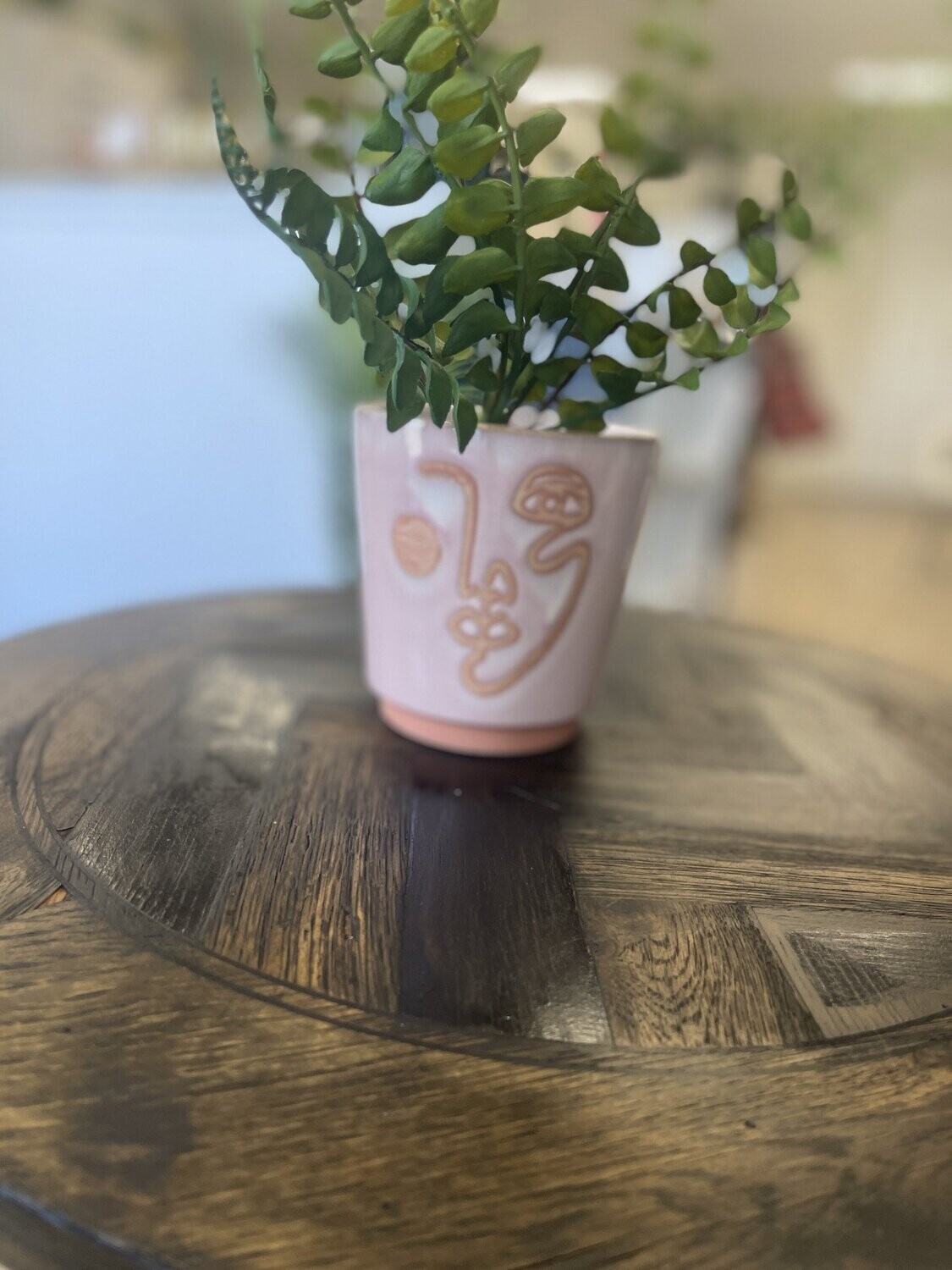 PINK TERRACOTTA FACE PLANTER