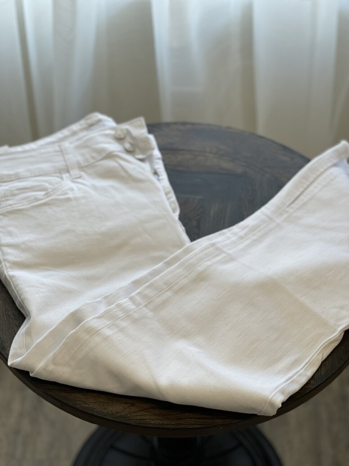 Super High Rise Flare- White -32