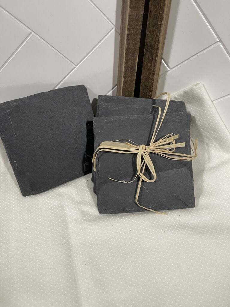 Slate Coasters set of 4 Black