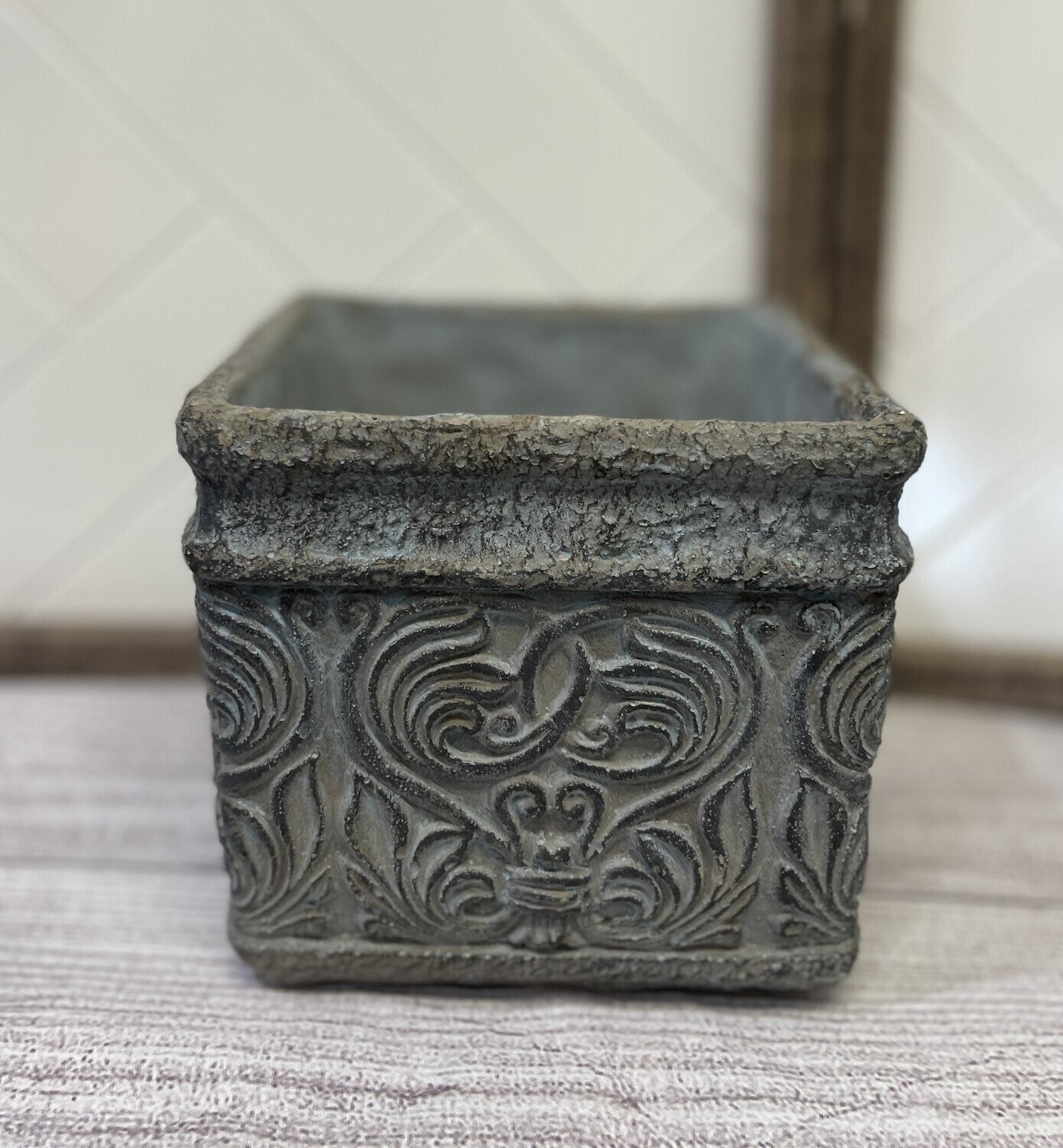 Ornate Square Pot