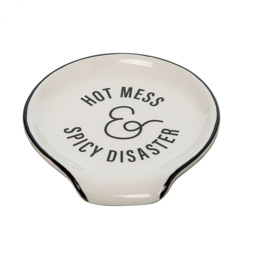 Hot Mess &amp; Spicy Disaster Ceramic Spoon Rest