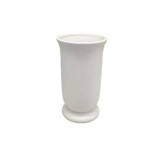9&quot; Matte White Ceramic Vase