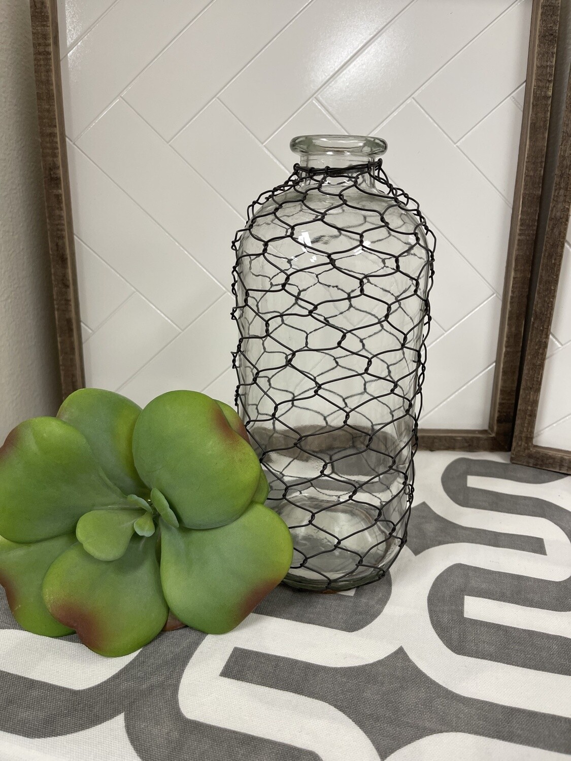 Bottle with Poultry Wire 10&quot;