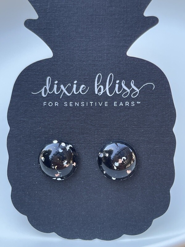 Black Studded  Earrings
