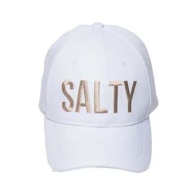 White Distressed Salty Hat