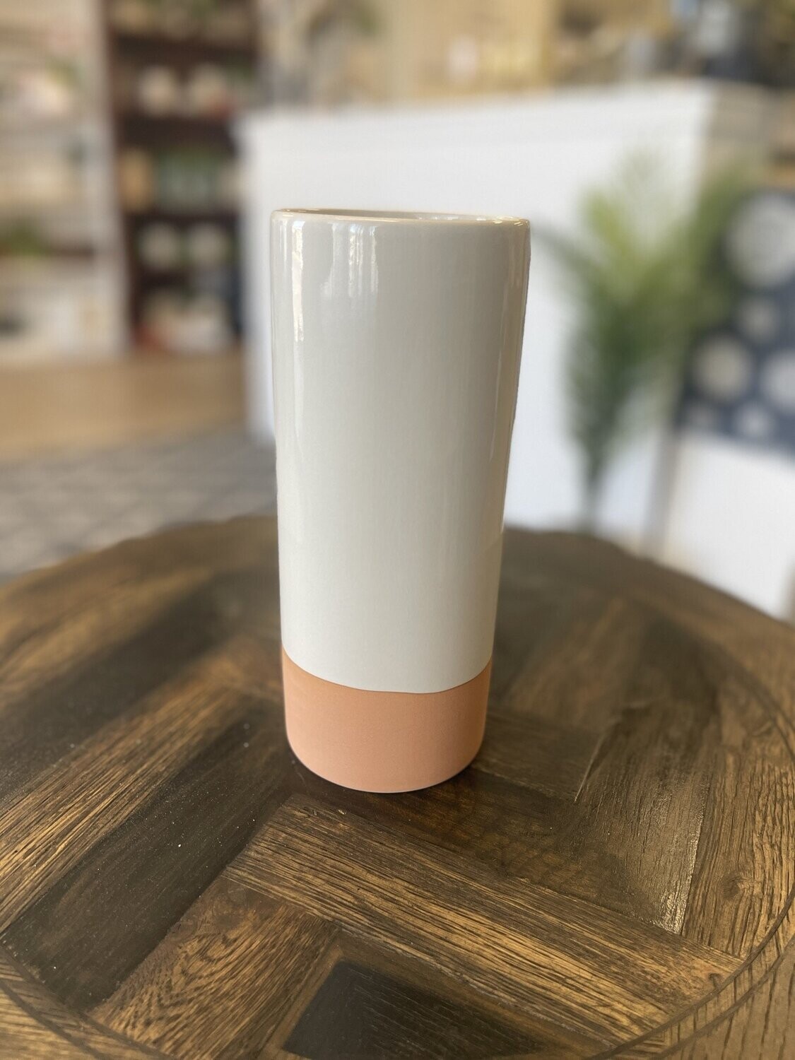 White Glaze Dipped Vase