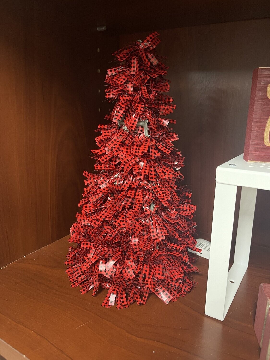Red and Black Plaid Christmas Tree 10&quot;