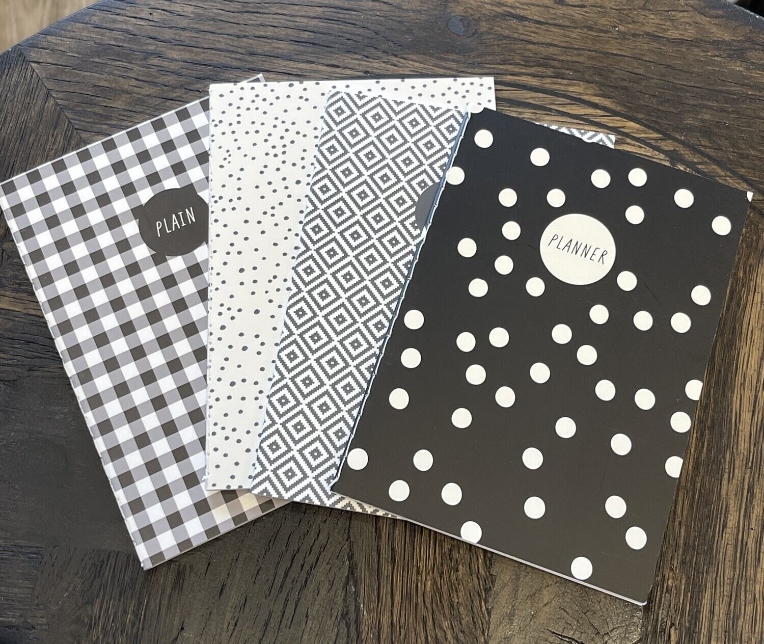 Monochrome A6  4 Pack Notebooks