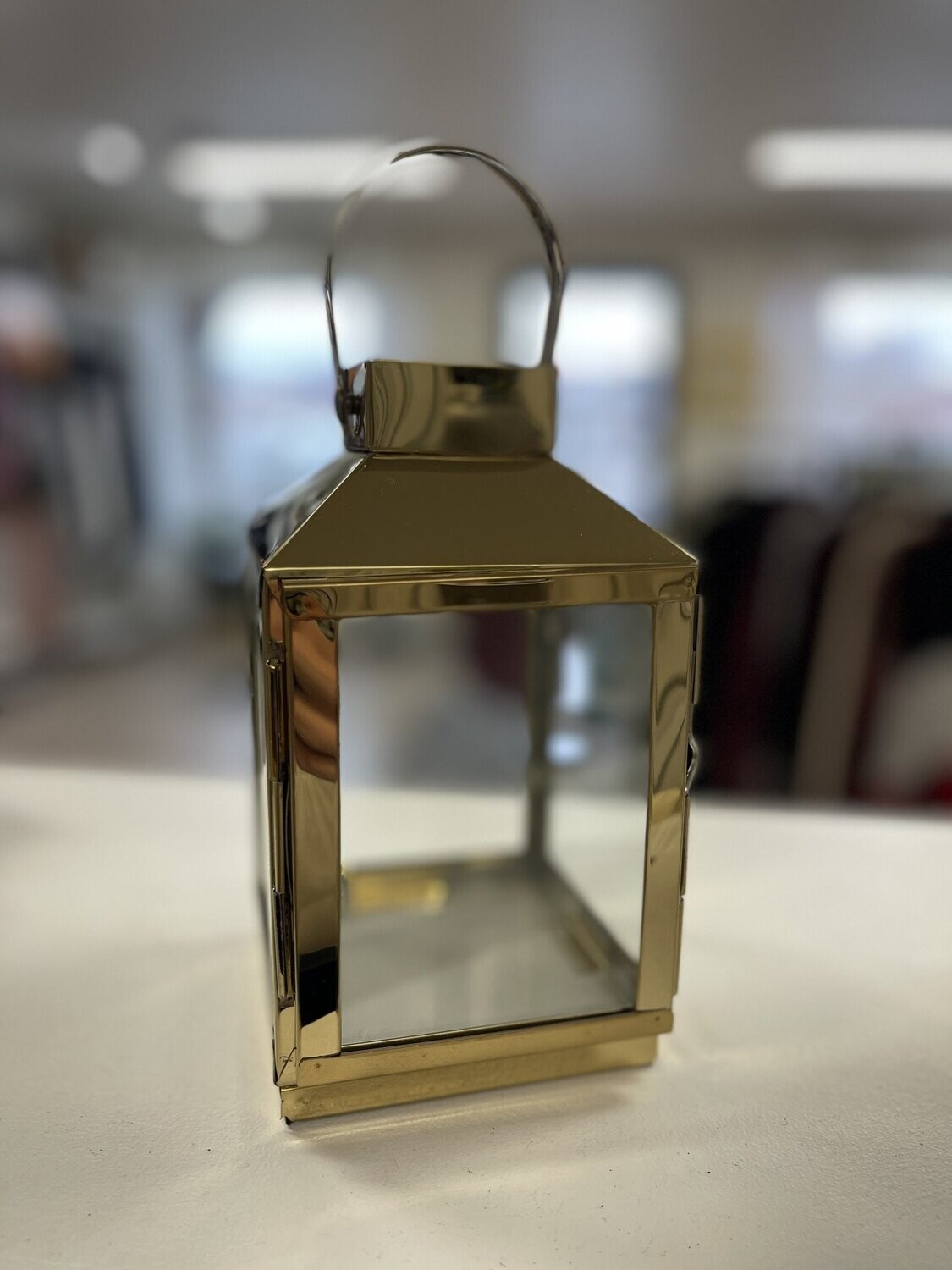 Medium Decorative Candle Lantern - Gold