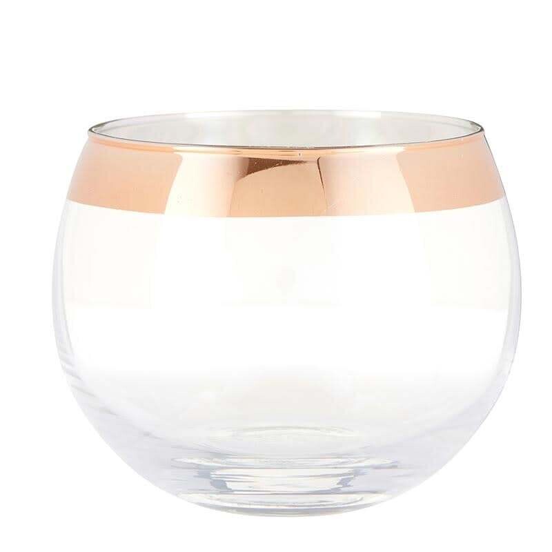 Roly Poly Glass - Rose Gold Iridescent