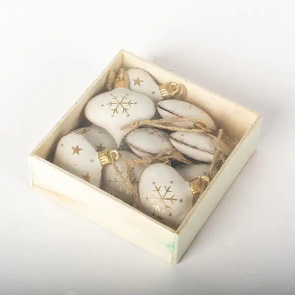 Hanging Metal Ornaments, Set of 8