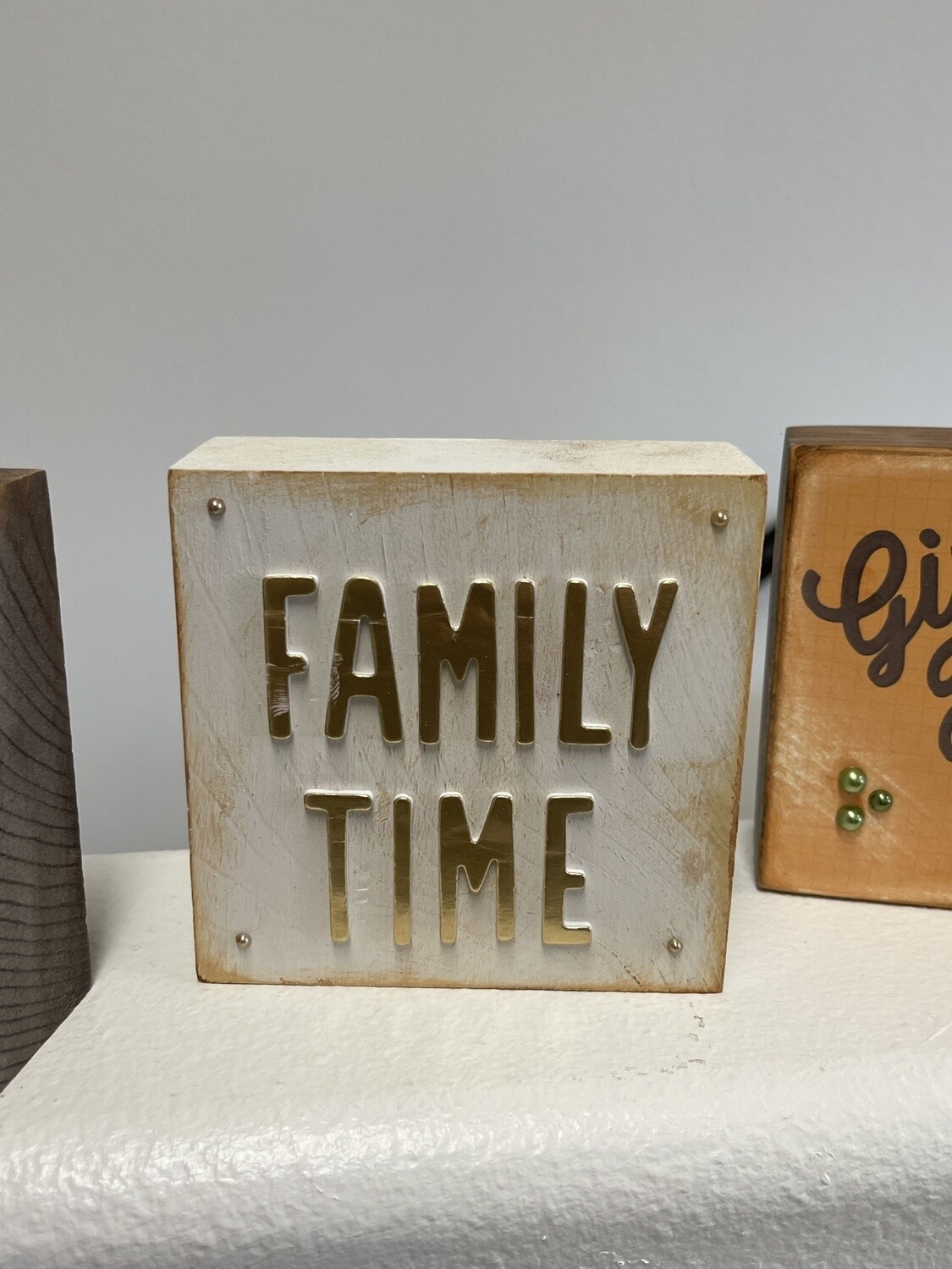 Family Time Wood Block