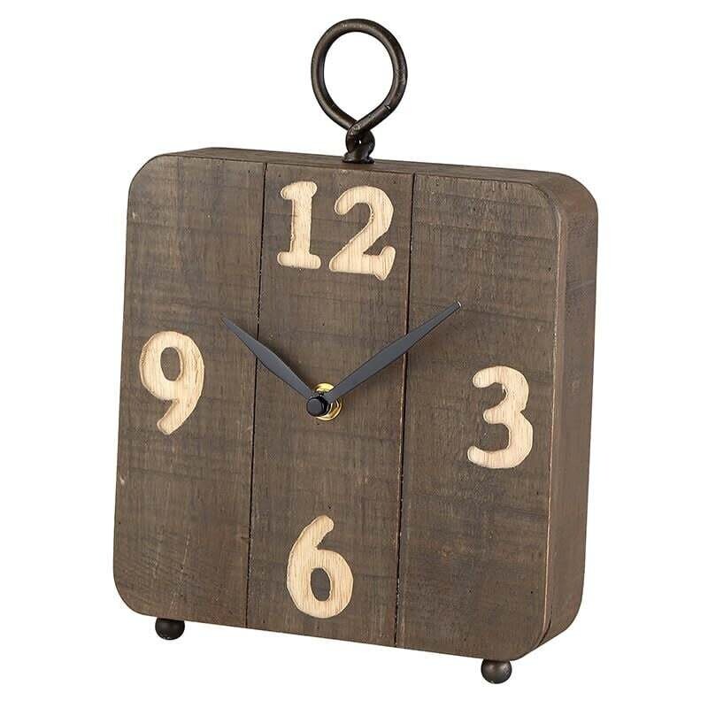 7x9 Tabletop Clock - Brown