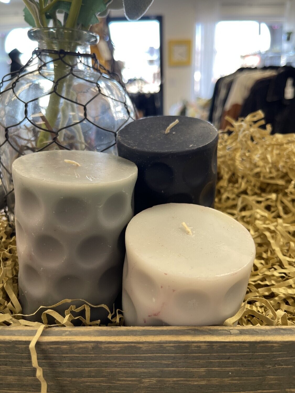 3 Pk Candles - Grey, Black &amp; Lt. Grey (SET OF 3)