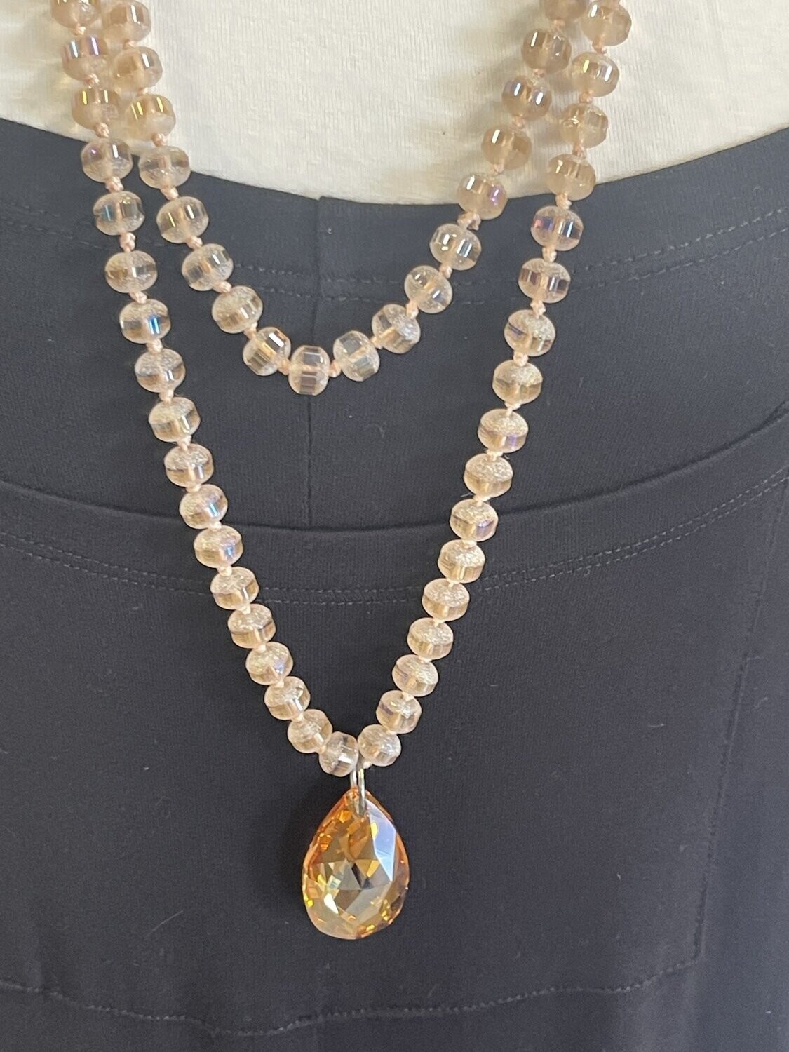 HANDMADE Stunning Bead and Gem Necklace 64&quot;