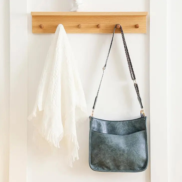 Reagan Vegan Leather Crossbody Bag - Gray