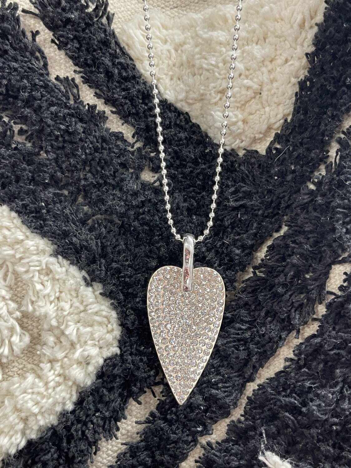 Sparkly Heart Shape Necklace