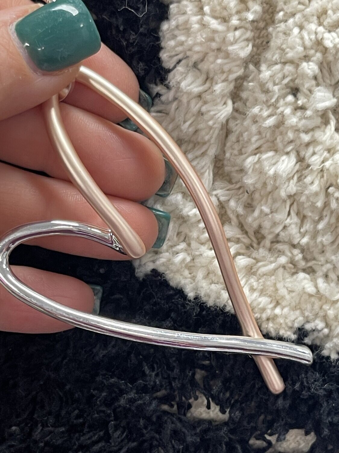 Heart Necklace - Silver and Rose Gold