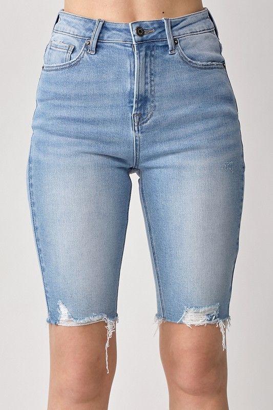 Risen High Rise Bermuda Shorts - Light, Size: SM (1-5)