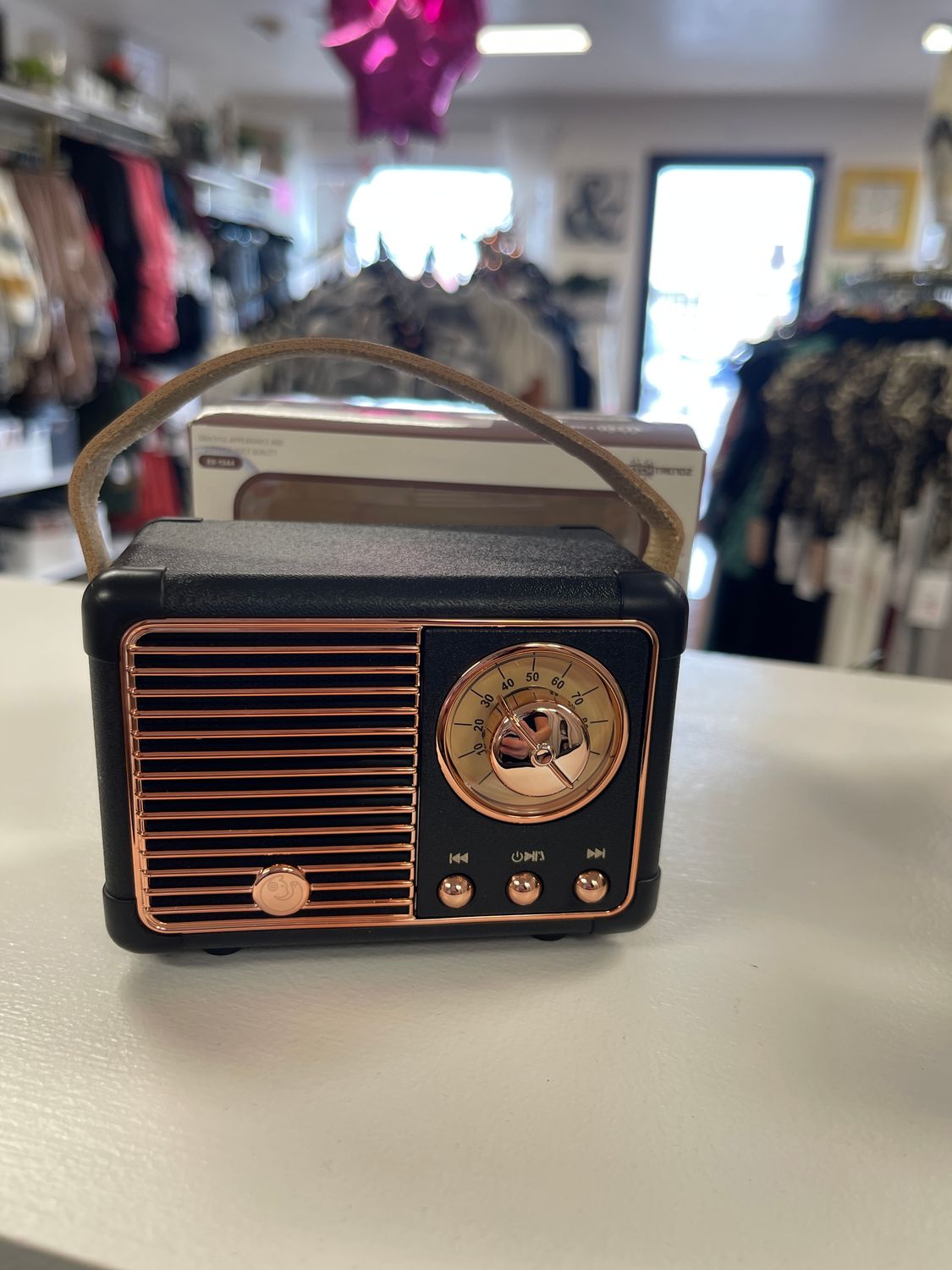 Vintage Bluetooth Speaker, Color: Black