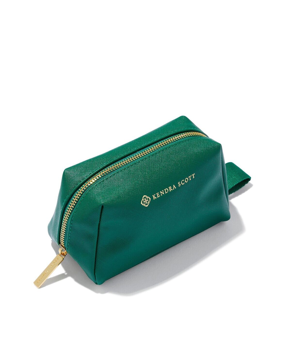 SMALL COSMETIC ZIP CASE, Color: GOLD GREEN, Size: ONE SIZE