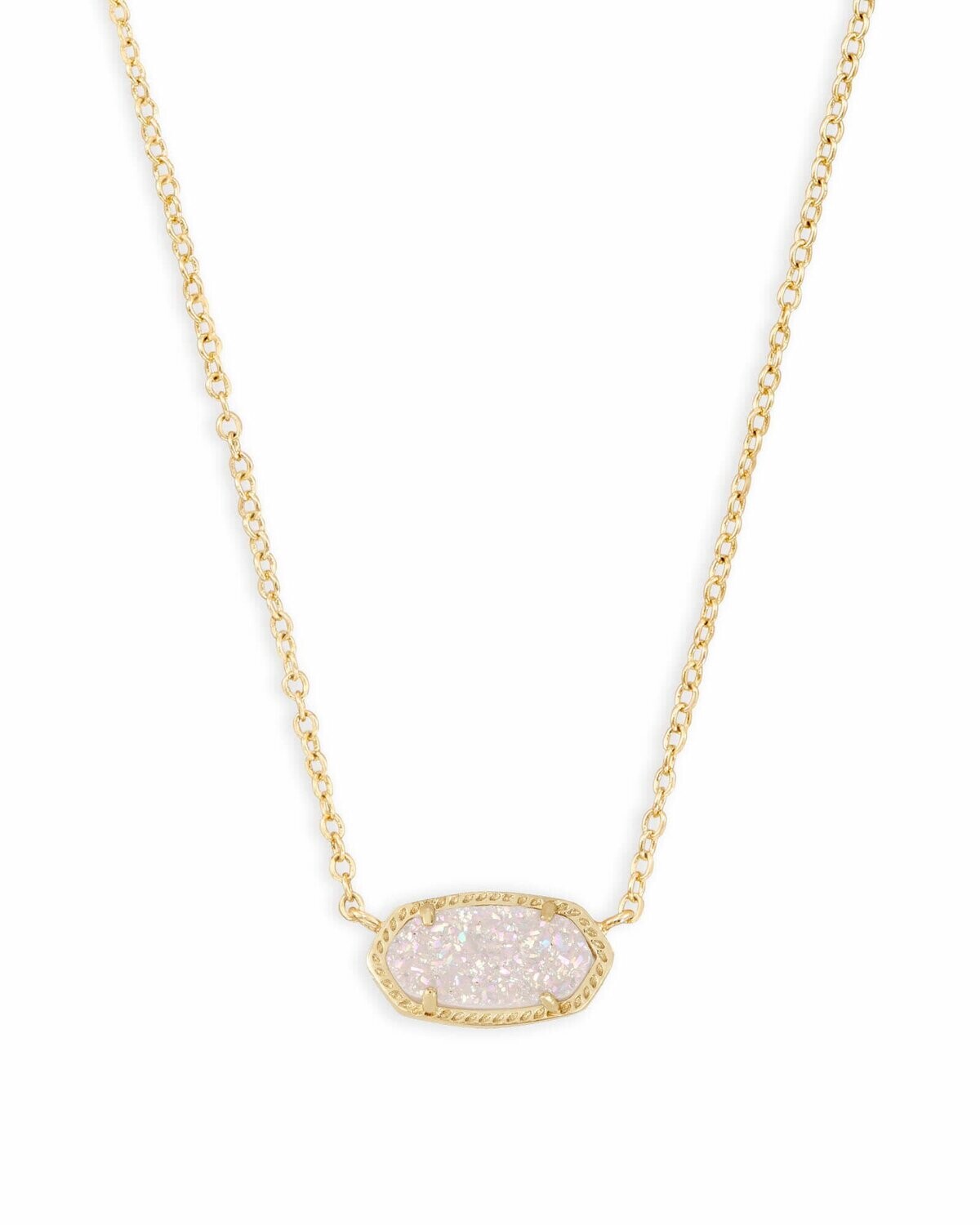 Elisa Necklace - Iridescent Drusy/Gold