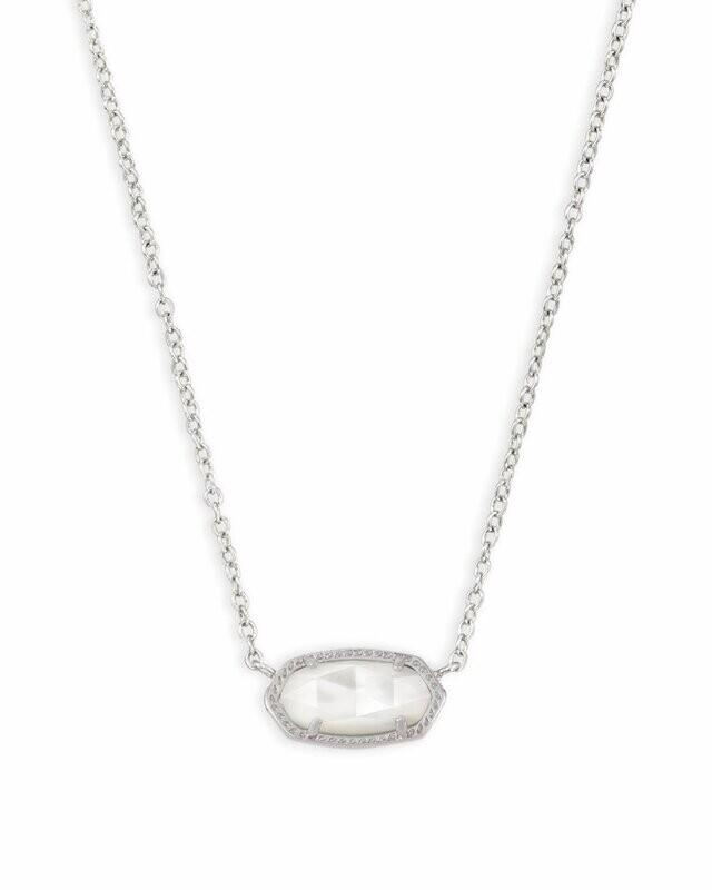 Elisa Necklace - Ivory MOP/Rhodium