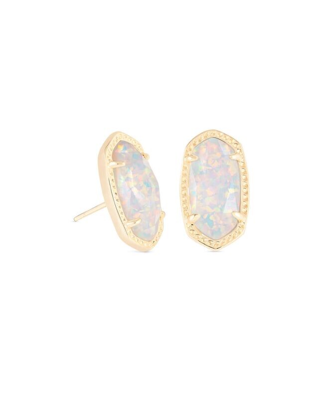 Ellie Earring - White Opal/Gold