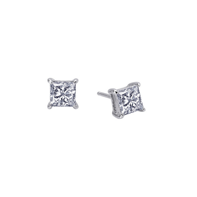 E0114CLP00 - 1.50 CTTW 4 Prong Princess Cut Studs
