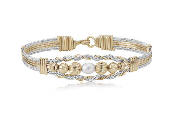 B133 - Self Love Bracelet, Color: 14KAW/SIL/14KB, Size: 6.75