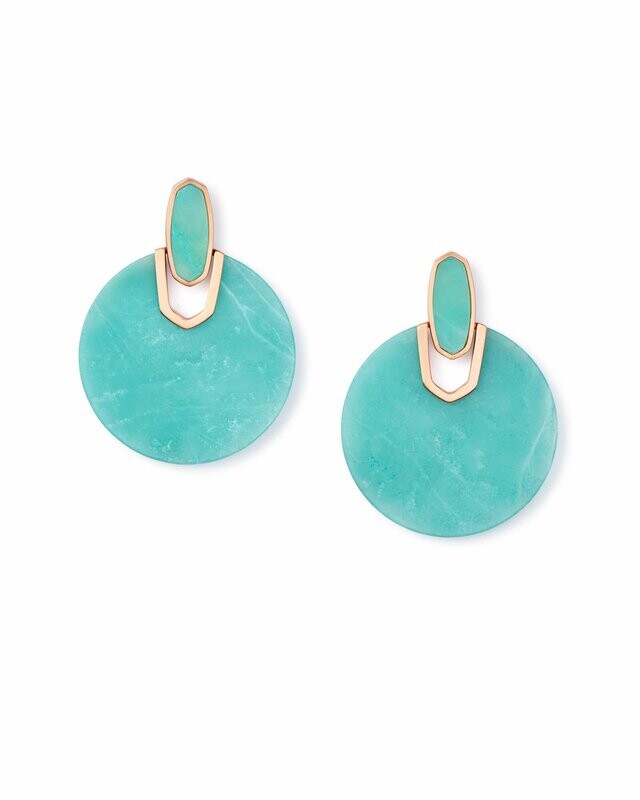 Didi Earring - Teal Quartzite/Rose Gold