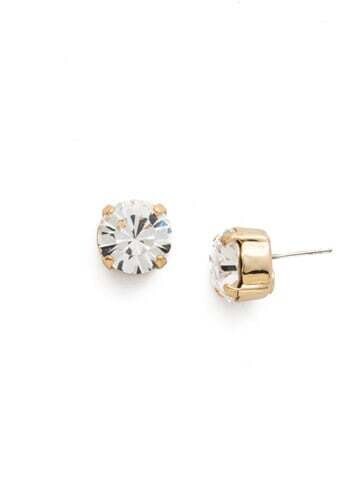 ECM14BGCRY - Crystal Round Crystal Stud Earring