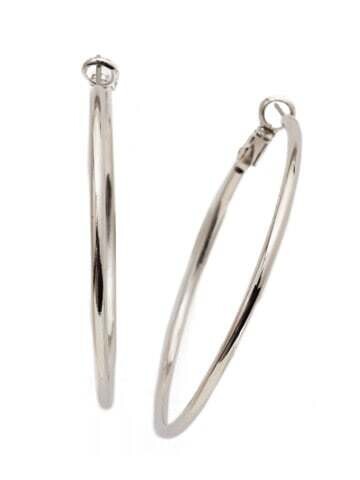 EDM1RHCRY - Crystal Rhodium Dreams Hoop Earrings
